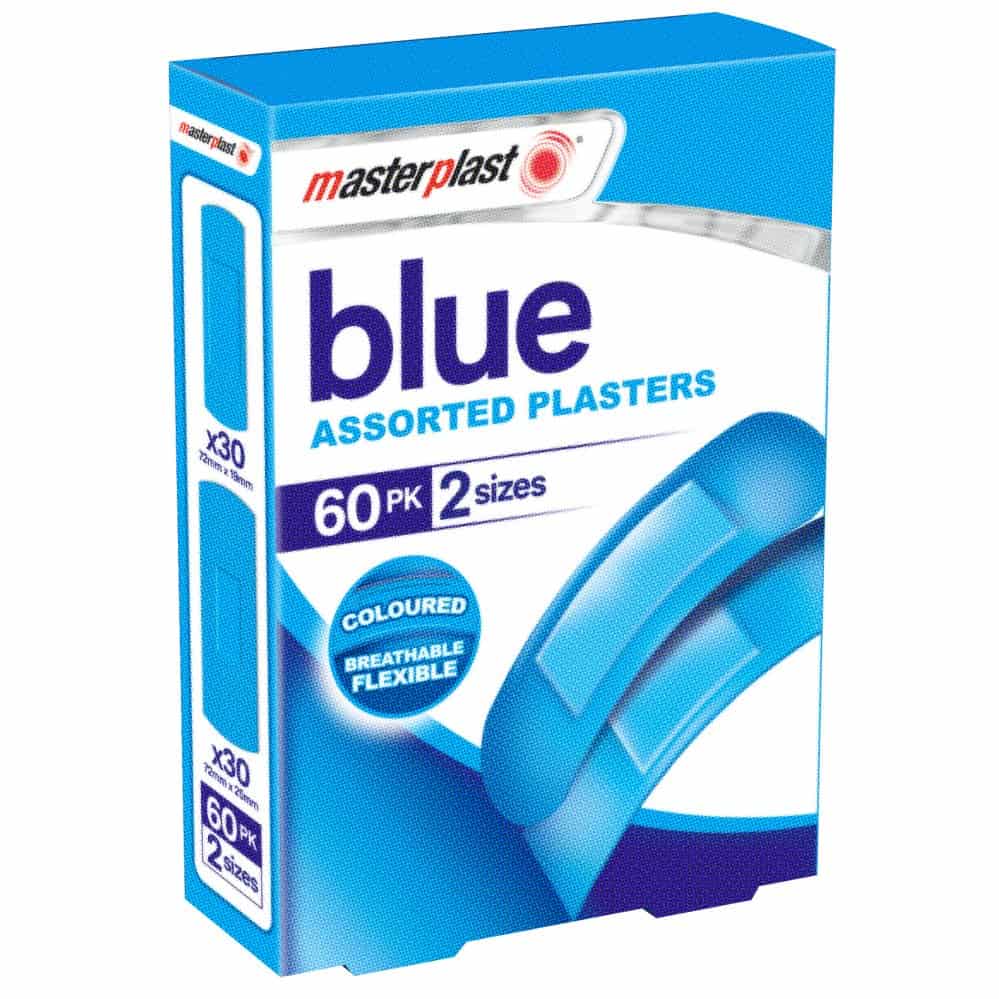 Pack of 60 Blue Plasters - Ernest Walters